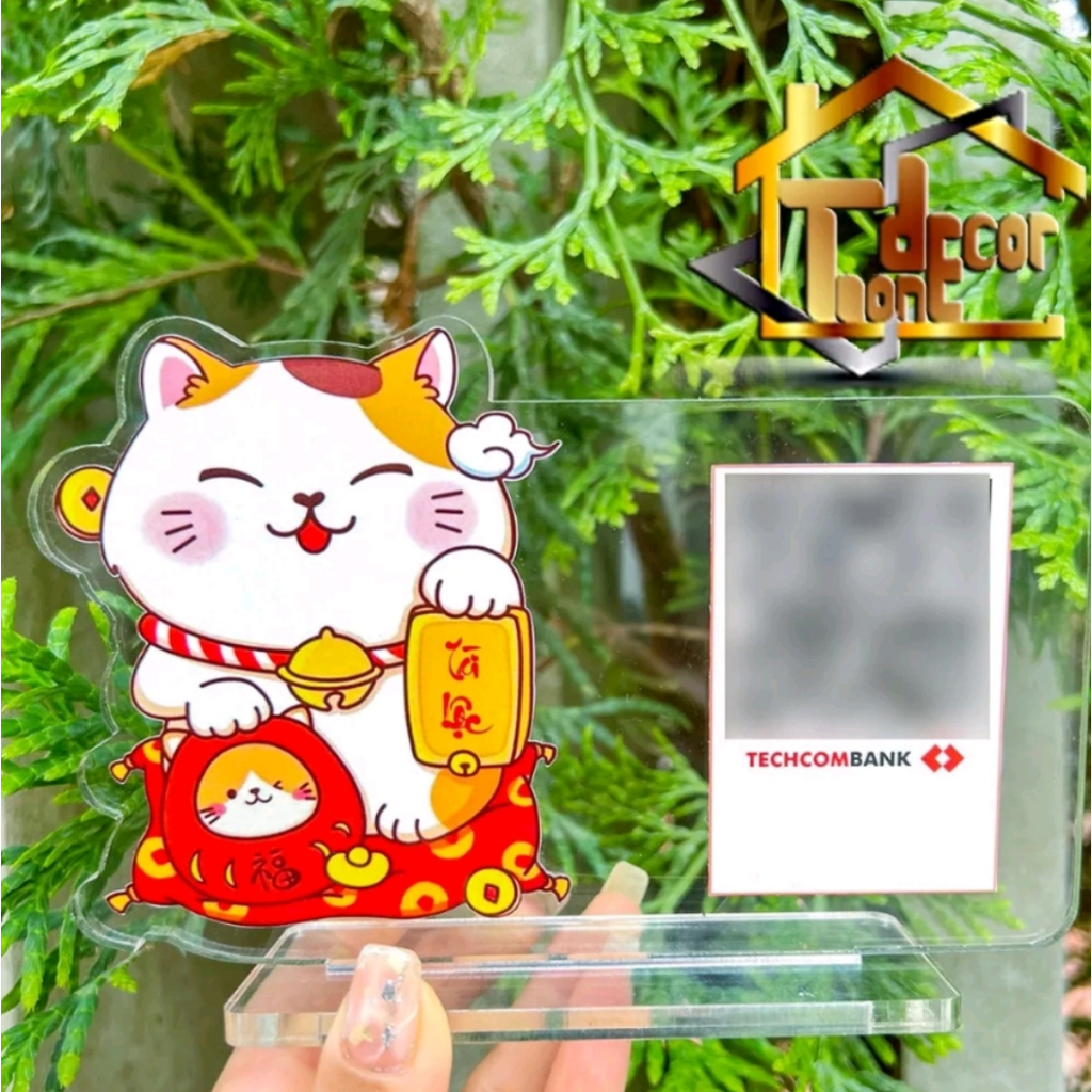 Bảng mã QR code mèo thần tài chất liệu mica, siêu bền, siêu rẻ