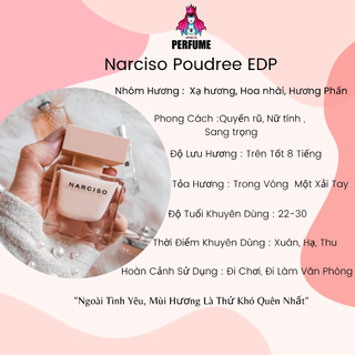 {Chính Hãng} Nước Hoa Nữ 𝗡𝗮𝗿𝗰𝗶𝘀𝗼 𝙋𝙤𝙪𝙙𝙧𝙚𝙚
