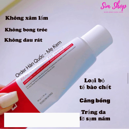 Peel collagen nano fit Hàn Quốc căng bóng, da trắng sáng, mịn màng + PEEL DA COLLAGEN GRIGRI  giúp làm trắng, sáng da