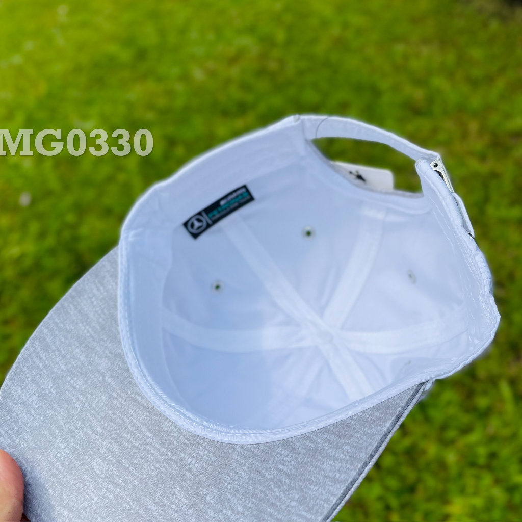 Nón kết Mũ lưỡi trai thể thao nam nữ thêu nổi Mercedes Benz AMG màu trắng MG0330