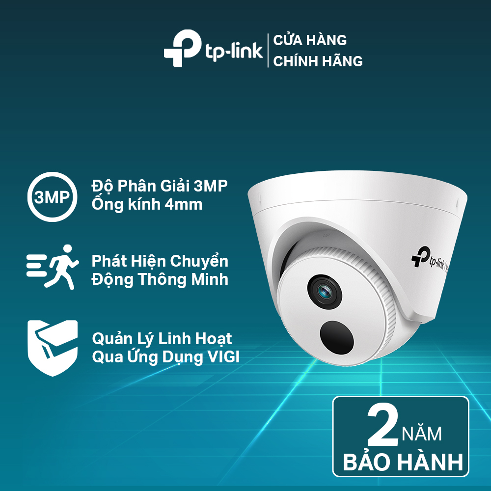 [Mã ELCL12 giảm 9% đơn 300K] Camera IP TP-Link CCTV VIGI C430I 3MP Hỗ Trợ Hồng Ngoại, Phát Hiện Thông Minh