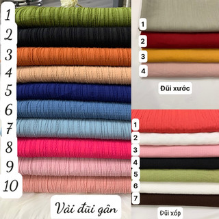[Hàng mới về] Vải đũi gân, đũi xước cotton mềm mát may không cần lót