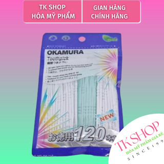 [ TĂM CHỈ - NHA KHOA ]Tăm Nhựa Nha Khoa Okamura Nhật Bản Gói 120 Chiếc