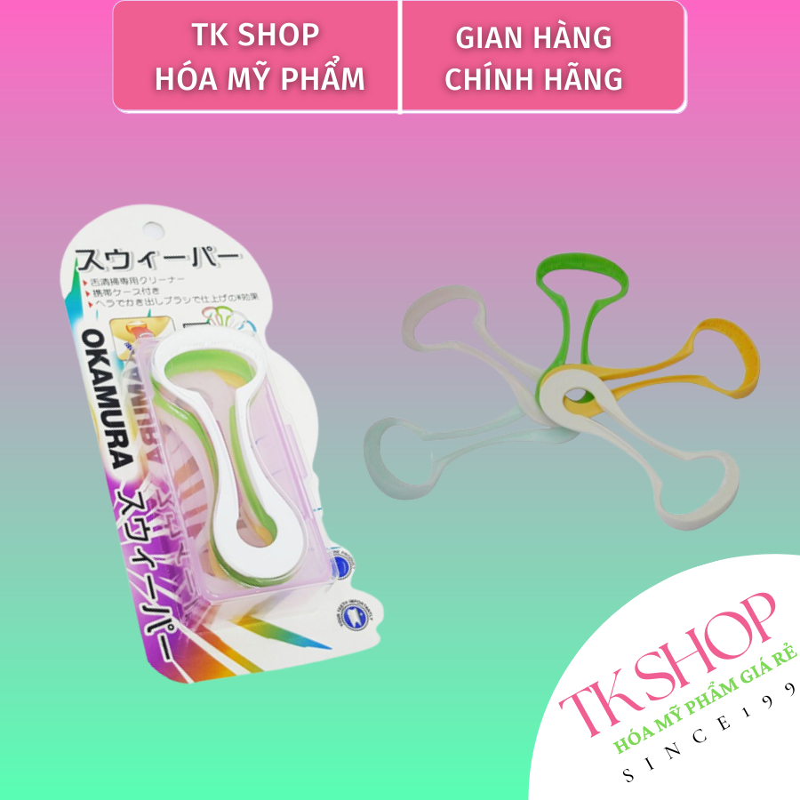 ( Vật Dụng Cạo Lưỡi )  - Dụng cụ cạo lưỡi Okamura Nhật (hộp 5 cái)