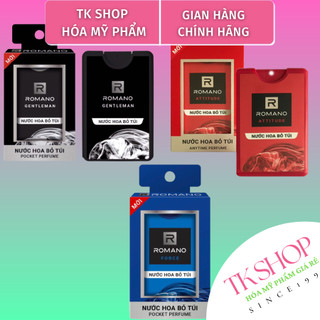 Combo 3 Nước hoa bỏ túi Romano Attitude & Force & Gentleman (18ml/chai)