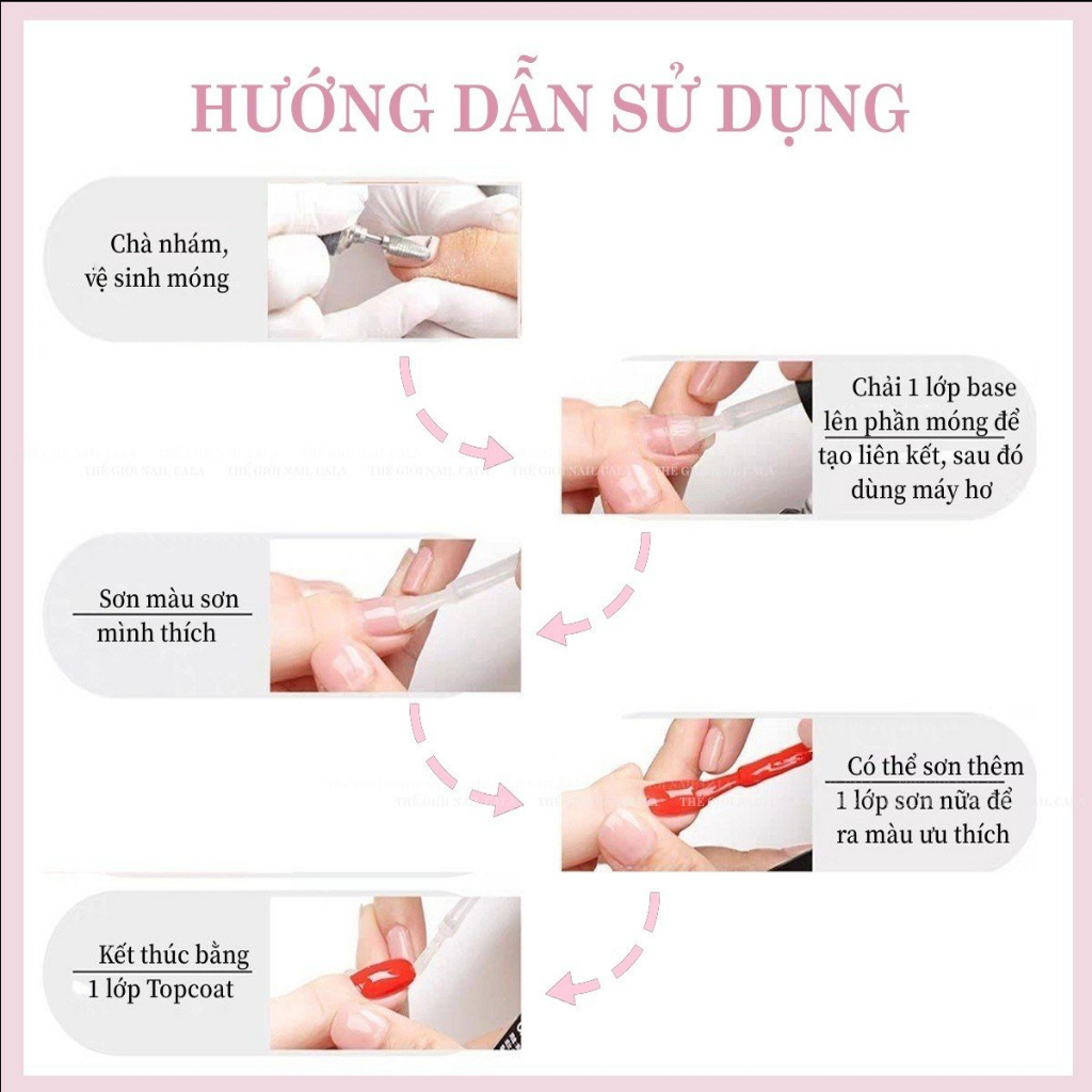 BASE TOP cường lực SD chính hãng - gel liên kết - top phủ bóng chuyên dụng cho nhà làm nail