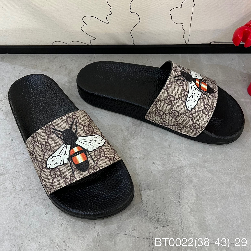 BT0022 Dép Quai Ngang GC Hình Con Ong, Dép Quai Ngang Cao Câp Unisex