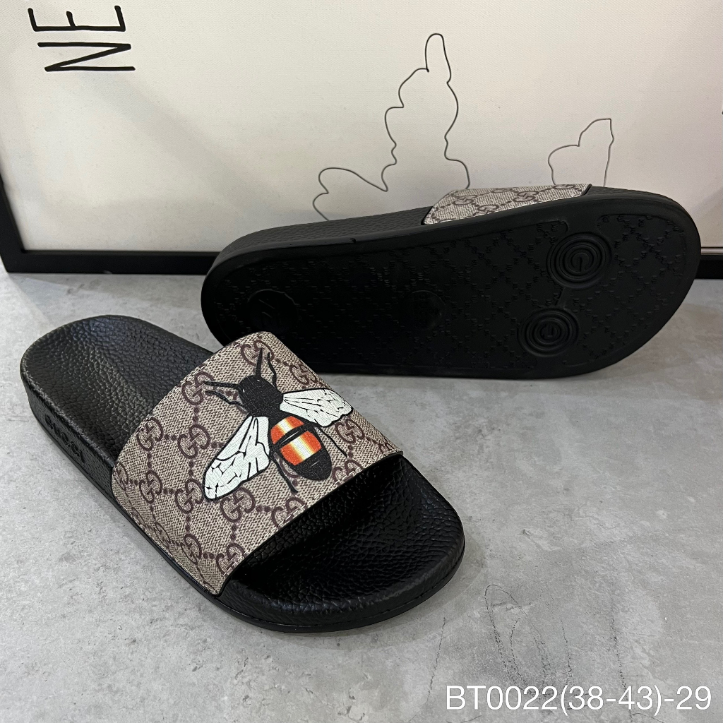 BT0022 Dép Quai Ngang GC Hình Con Ong, Dép Quai Ngang Cao Câp Unisex