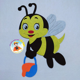 Con ong vải nỉ trang trí mầm non-40cm