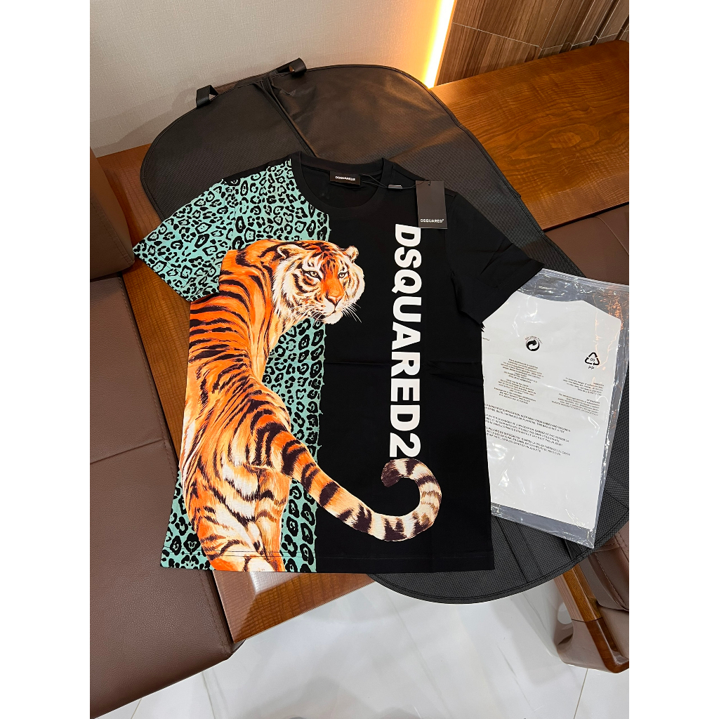 Áo T-shirt Dsquared2 Hổ da beo LA on web