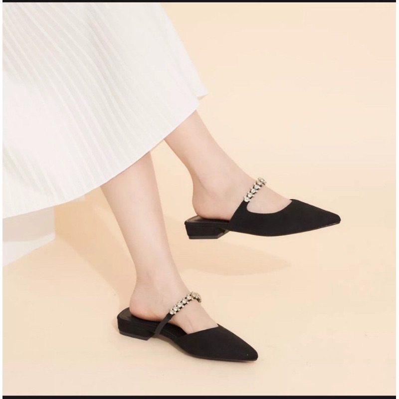 (có video )sục mũi nhọn đế thấp quai đá quảng châu/sale 30%