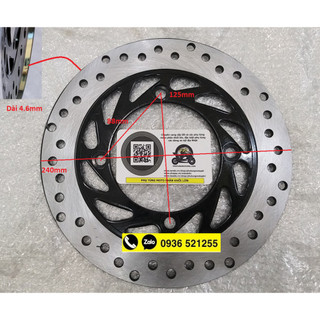 Đĩa phanh sau Đĩa thắng sau Honda CB400 92-98, Vtec 1-4 (99-12) CB75 và các dòng xe tương ứng Loại Tốt