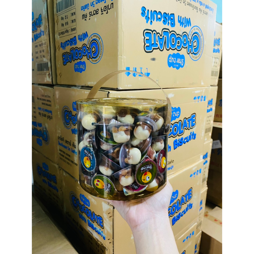 Bánh chấm kem socola star cup Thái Lan