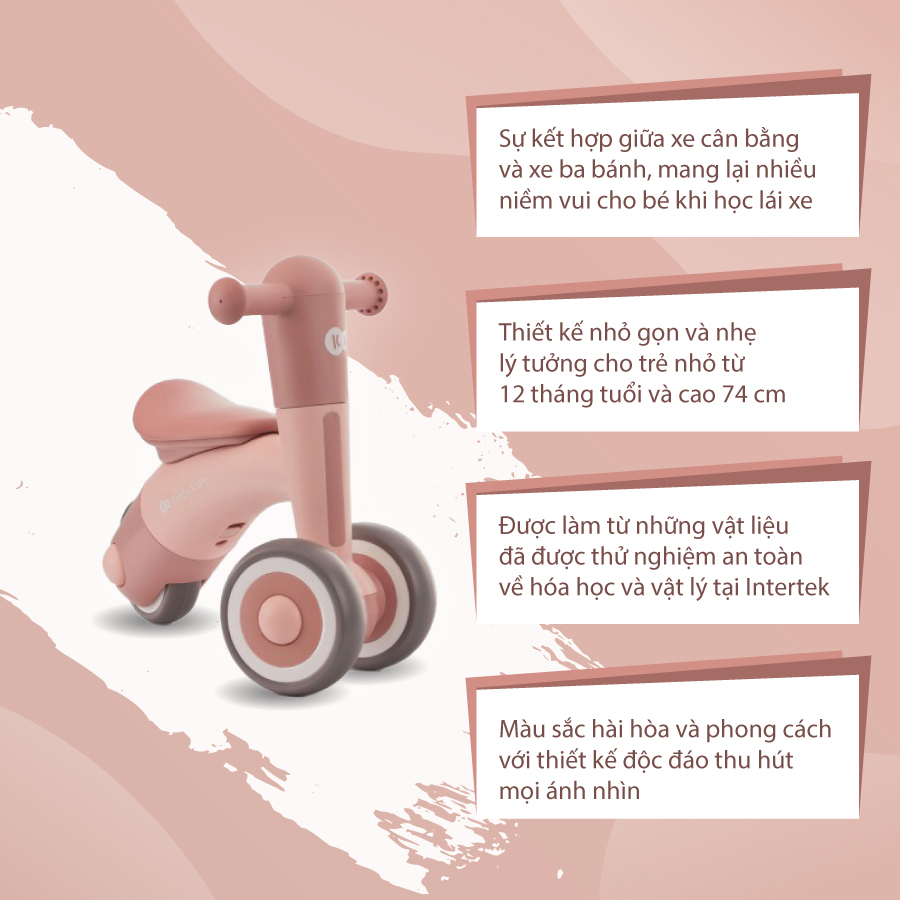 Xe cân bằng, chòi chân cho bé KINDERKRAFT MINIBI có 3 màu chính hãng