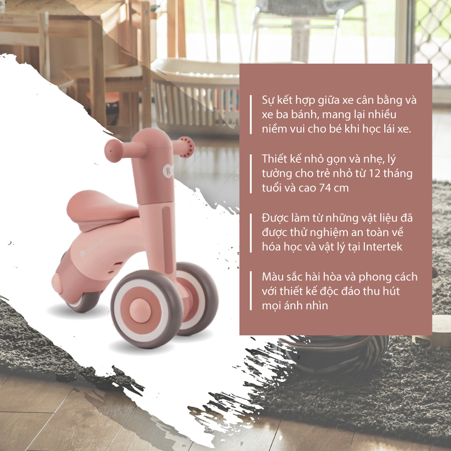 Xe cân bằng, chòi chân cho bé KINDERKRAFT MINIBI có 3 màu chính hãng