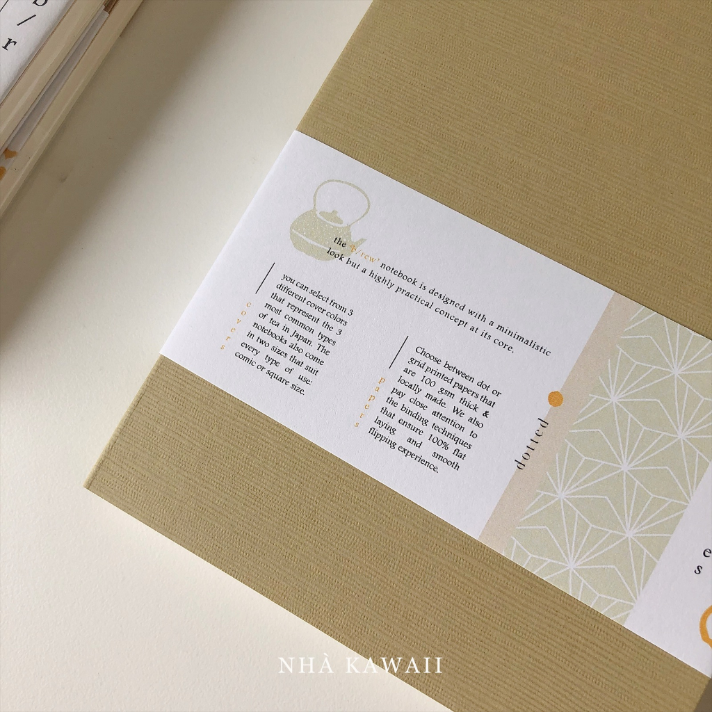 Sổ tay journal Brew teayoushop phong cách Nhật Bản