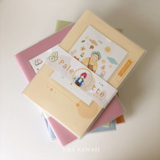 Sổ tay teayoushop Palette màu pastel size A5, có bìa bảo vệ