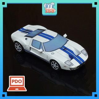 Mô hình giấy xe ô tô ford gt
