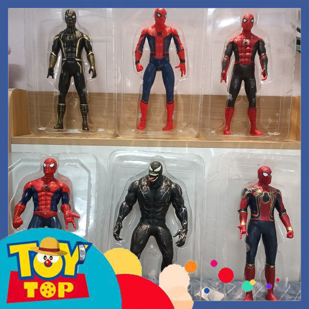 Đồ chơi Figure mô hình nhân vật Marvel siêu anh hùng người nhện Spider-Man giáp Cổ điển Andrew Spider cao 30cm