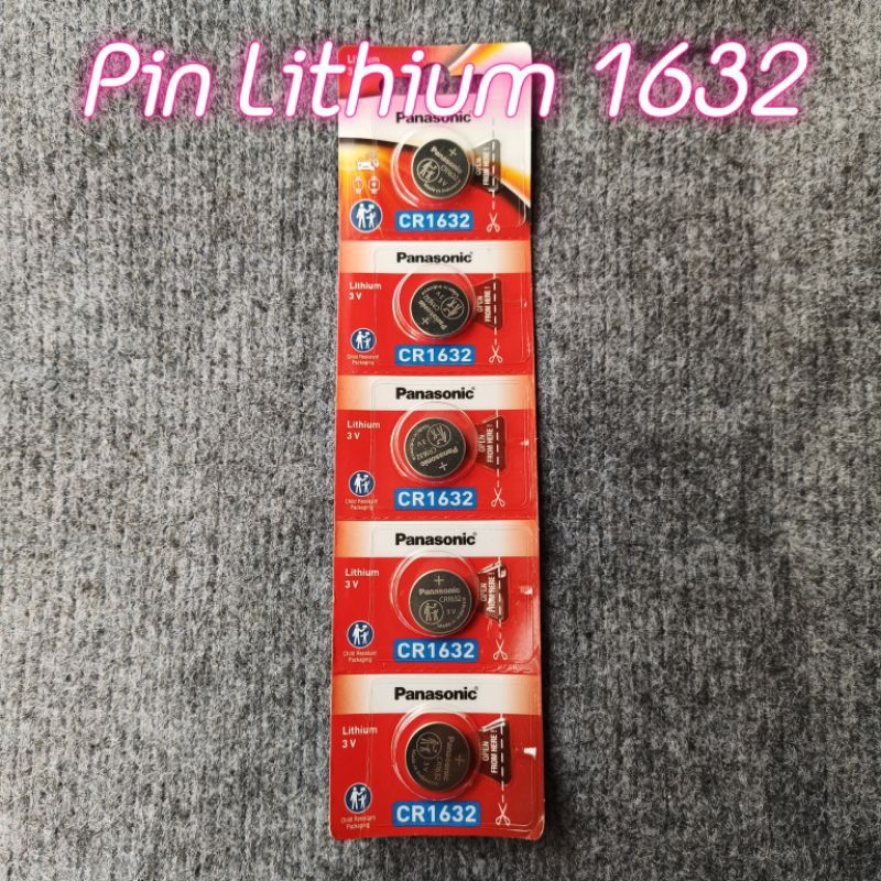 Pin nút áo tròn 1632 CR1632 Panasonic Lithium chính hãng dùng Remote xe máy pin Cmos thiết bị điện tử