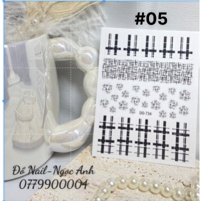 Tấm Sticker nhiều mẫu Khác Nhau Dùng Để Dán Móng Nail💅💅💅