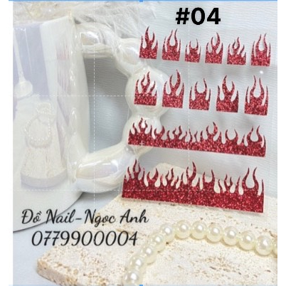 Tấm Sticker nhiều mẫu Khác Nhau Dùng Để Dán Móng Nail💅💅💅