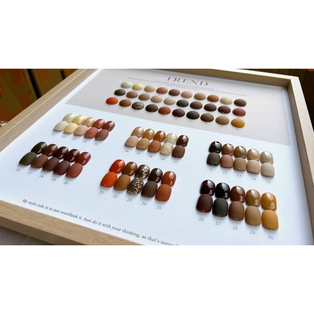 Sơn Gel TREND Tone Nâu 30 Màu - 15ml/Chai Bán Lẻ CHÍNH HÃNG