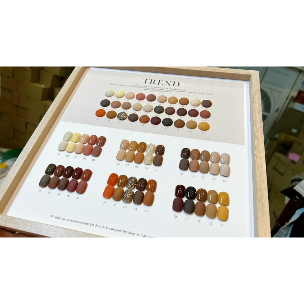 Sơn Gel TREND Tone Nâu 30 Màu - 15ml/Chai Bán Lẻ CHÍNH HÃNG