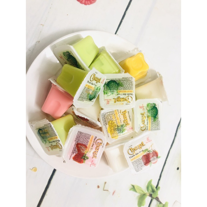 Túi 900gr thạch sữa chua chapi hũ lớn siêu ngon