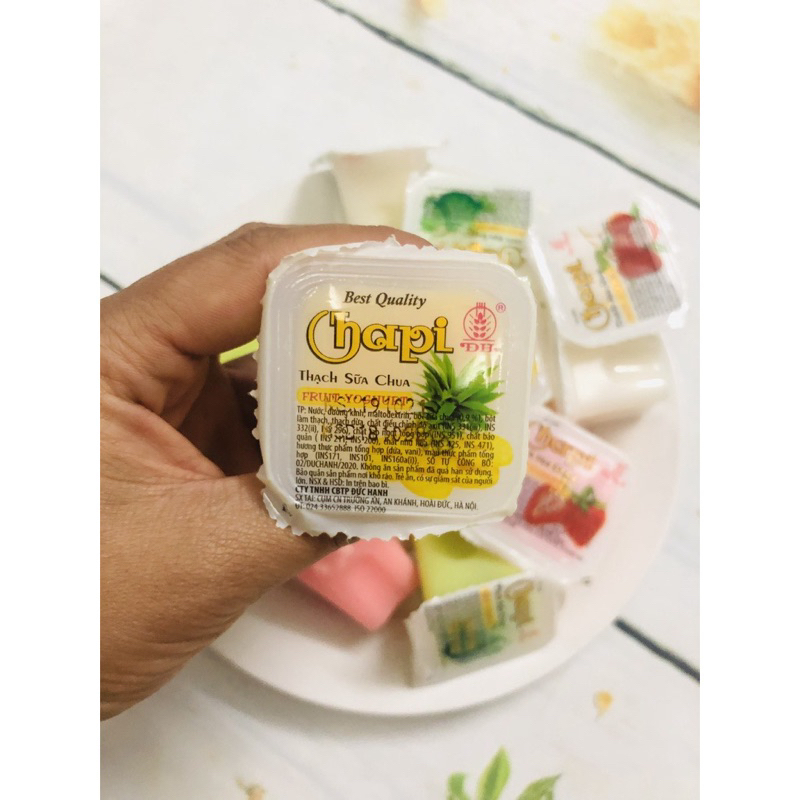 Túi 900gr thạch sữa chua chapi hũ lớn siêu ngon
