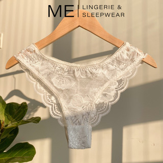 Quần lót ren nữ trắng tam giác cánh tiên gợi cảm đáy cotton thấm hút tốt thiết kế Melingerie & Sleepwear