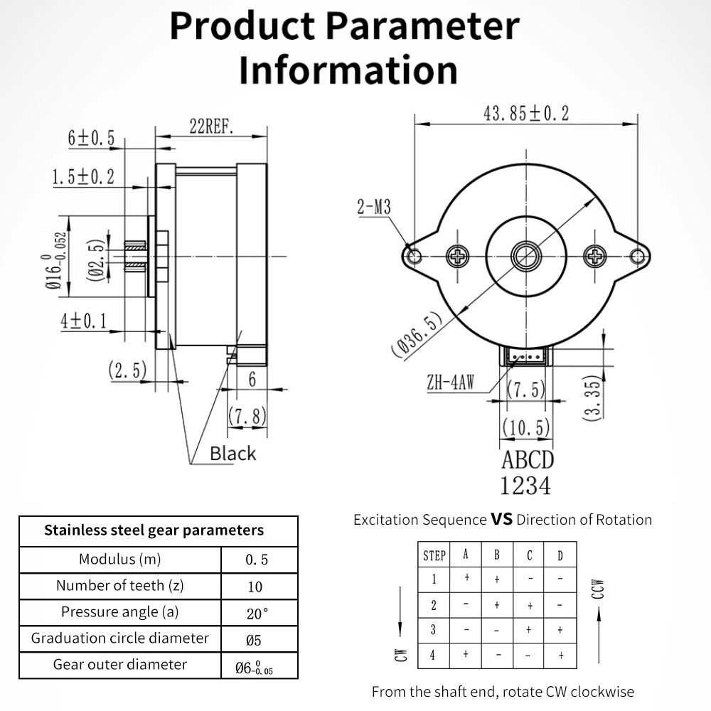 Động Cơ Bước Nema14 36STH20-1004HG step motor 36mm bộ đùn Orbiter, Extruder Voron 2.4 Máy in 3D