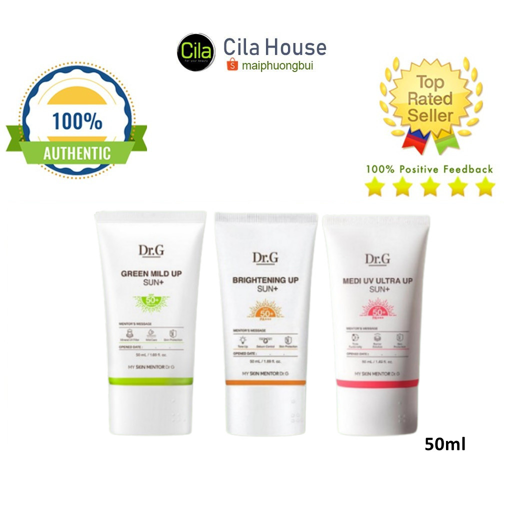 Kem chống nắng DR.G dưỡng sáng da SPF50+ PA+++ 50ml - Cila house