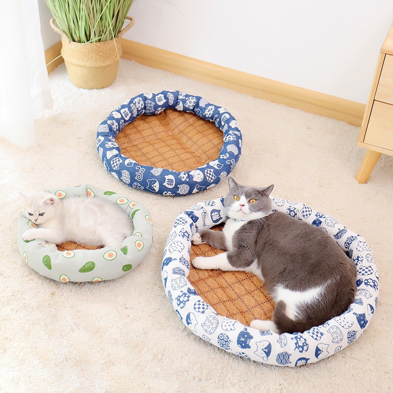 Thảm Mát Chiếu Điều Hòa cho chó mèo nhiều màu sắc hình dáng chất lượng cao hình tròn và chữ nhật