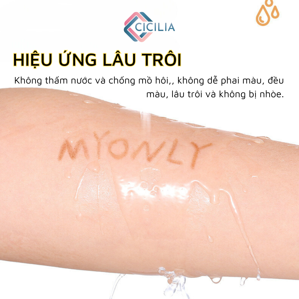 Bút Kẻ Lông Mày CICILIA 5 Màu Bền Màu Lâu Trôi Chống Thấm Nước CI-001