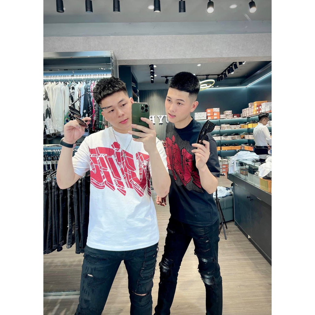 Áo LV Chữ kim Tuyến in Đá Trước Ngực Cực Căng - Áo phông Nam Nữ Chất cotton 100% Mẫu Hót Nhất 2023