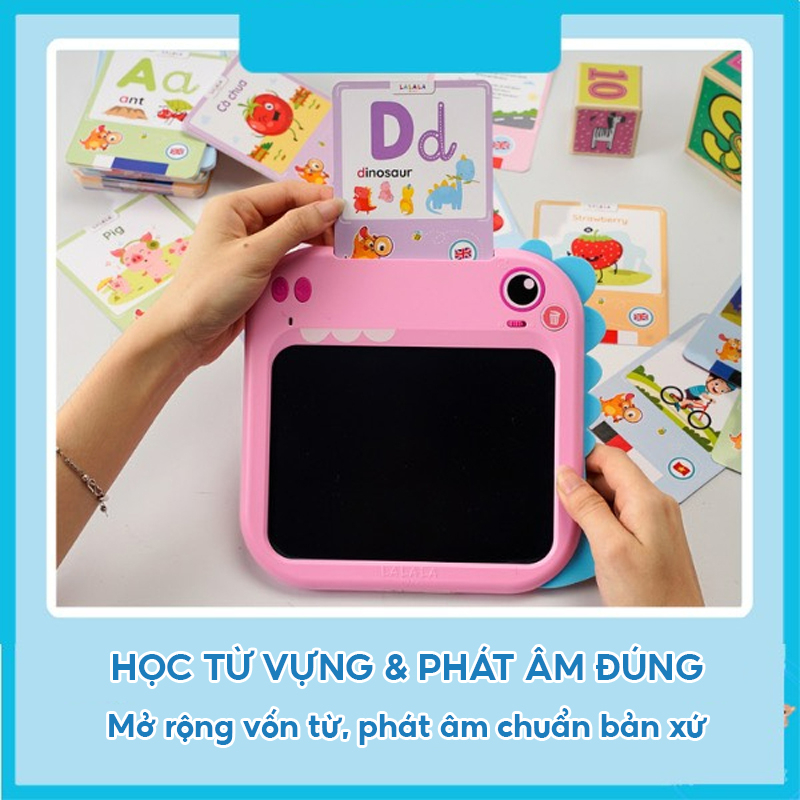 Máy đọc viết Lalatalk 2in1 Flash card song ngữ Anh Việt cho bé - Miwako Việt Nam