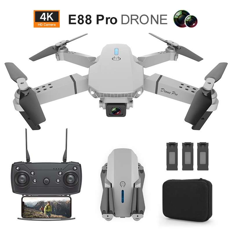 ❤New arrivals&Ready❤E88 Pro Drone 4K HD Camera Kép Có Định Vị 1080P WiFi Pin Khỏe Bay Xa 200M Máy bay