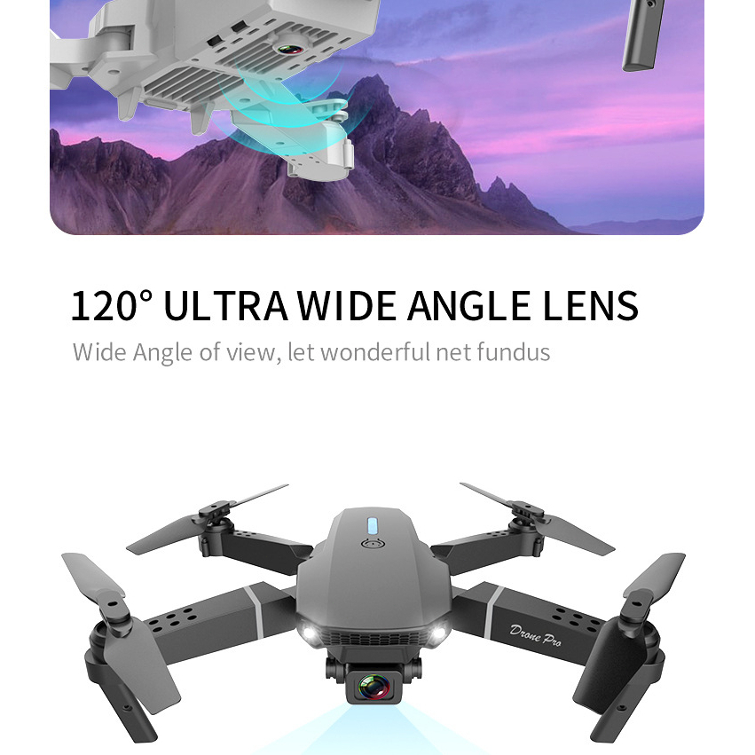 ❤New arrivals&Ready❤E88 Pro Drone 4K HD Camera Kép Có Định Vị 1080P WiFi Pin Khỏe Bay Xa 200M Máy bay