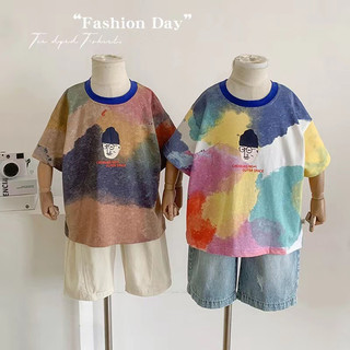 áo thun bé trai áo thun ngắn tay cổ tròn cotton 100% AT6 size 100-150 12-35 kg thời trang trẻ em hàng quảng châu