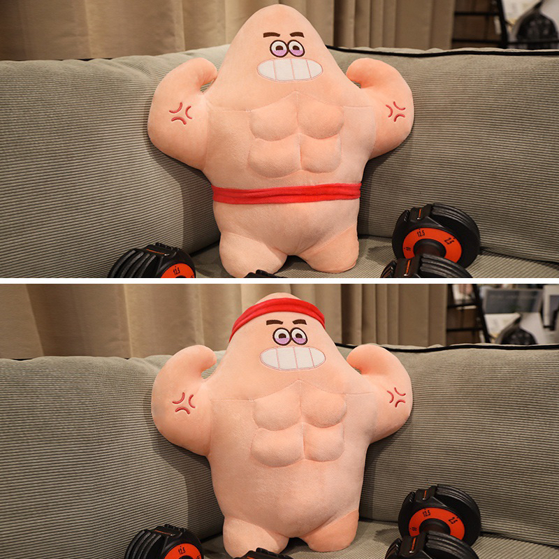 Thú Bông Patrick Star SpongeBob Cơ Bắp Siêu Cute 2 Size Cho Bé