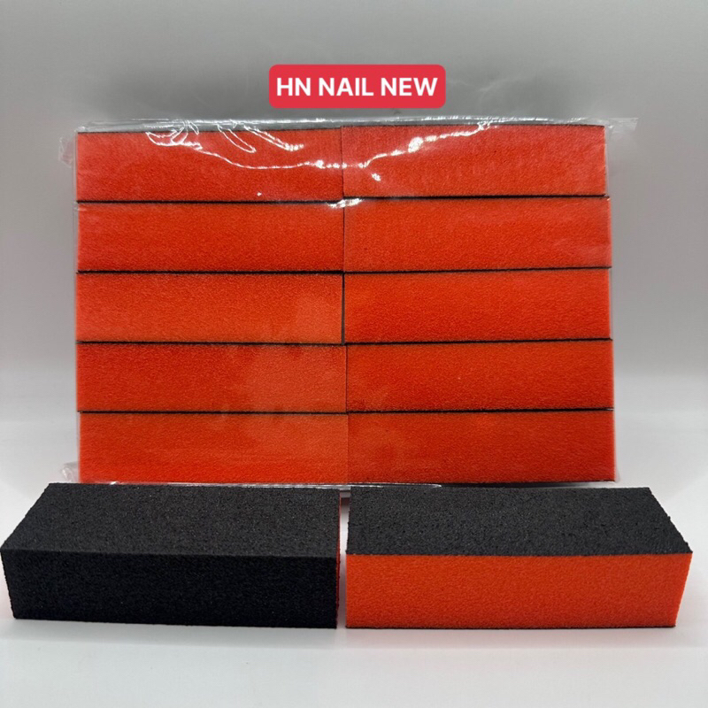 Phào nhám cam chà móng tay bịch 10 miếng , bufer HN NAIL NEW