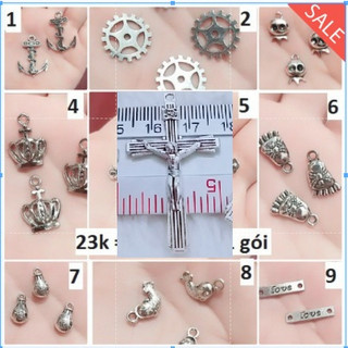 Phụ kiện charm bạc cổ ( hợp kim ) 25k = 50g [ charm bạc cổ hợp kim giá rẻ ]