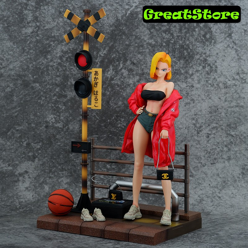 Mô hình Dragon ball Fashion Android 18 Sexy Girl Street 37 cm Figure