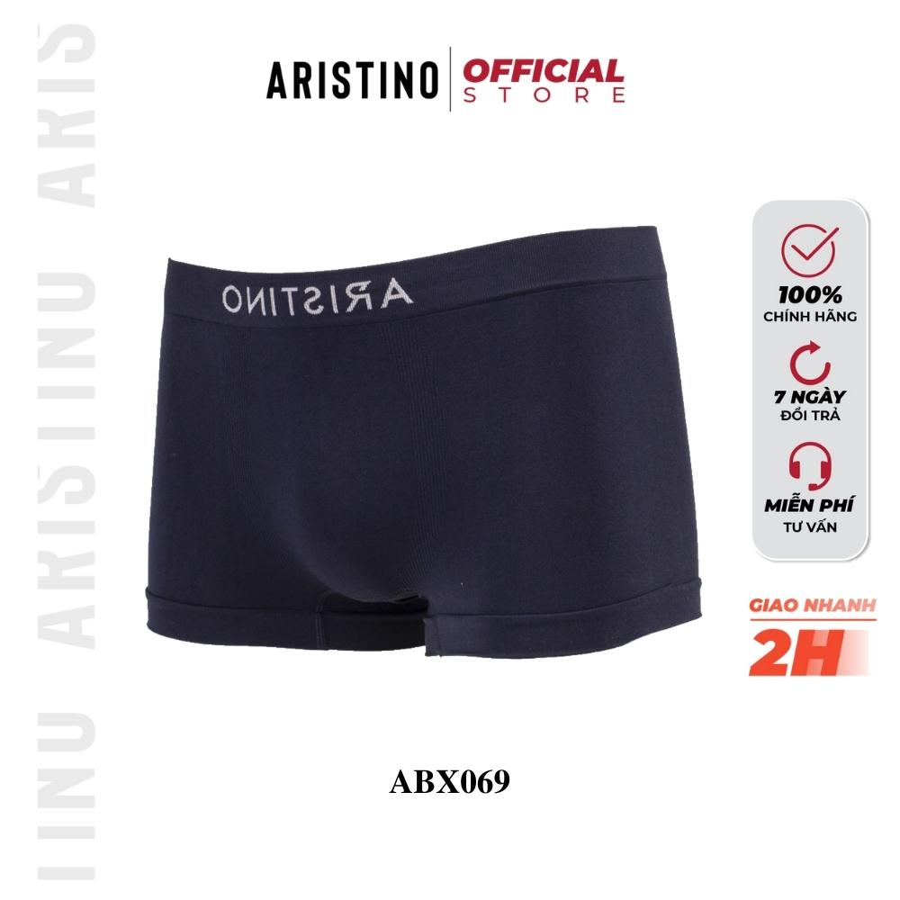 Quần lót đùi nam ARISTINO ABX069 sịp boxer cao cấp cạp dệt logo liền co giãn 4 chiều mềm mát mịn thoáng khí thoải mái