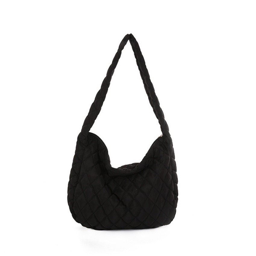 Túi đeo chéo phao cỡ lớn vải cotton trần bông thời trang siêu hottrend