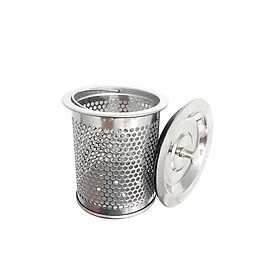 Bộ Giỏ Lọc Rác + Nắp Đậy Bồn Rửa Chén Bằng Inox cao cấp