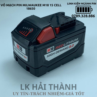 Vỏ pin milwaukee m18 15 cell 18650 nhận sạc zin