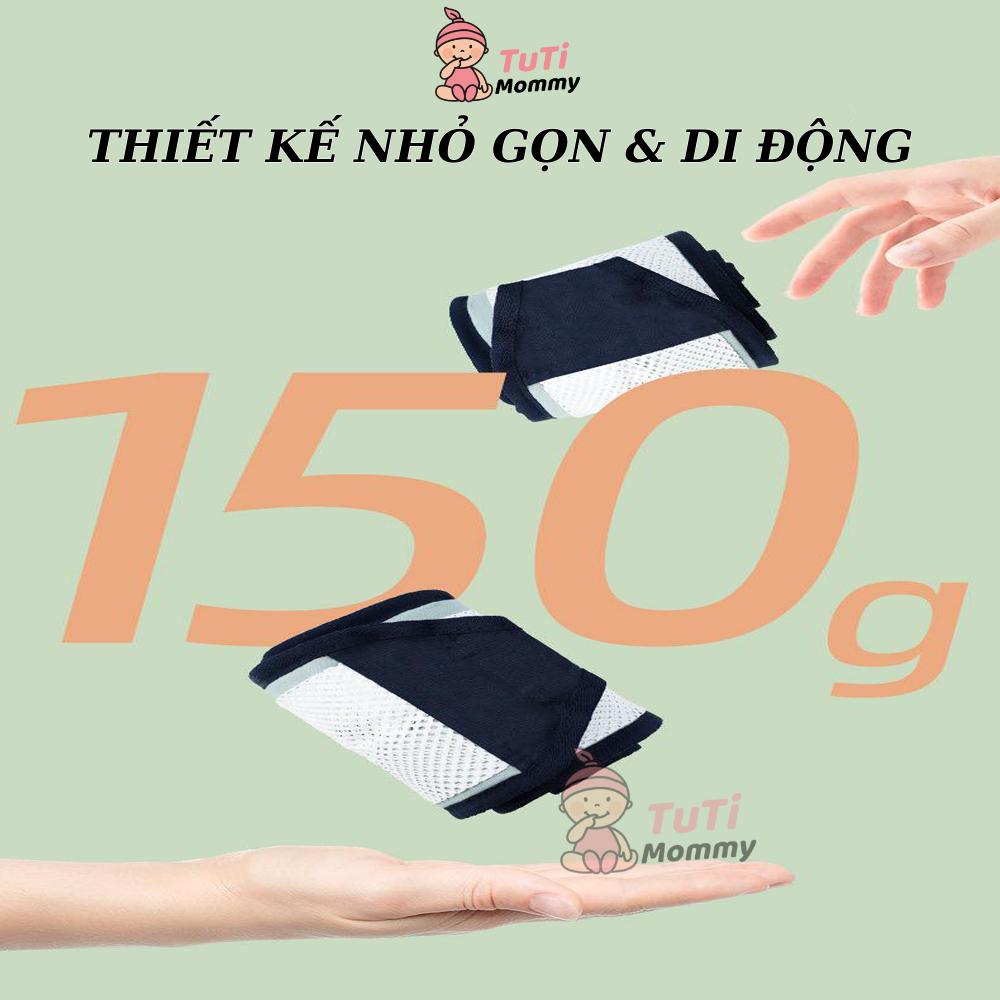 Địu vải cho em bé đa năng Tuti Mommy - Địu em bé từ 0-3 tuổi Vải lưới mềm mại , thoáng khí