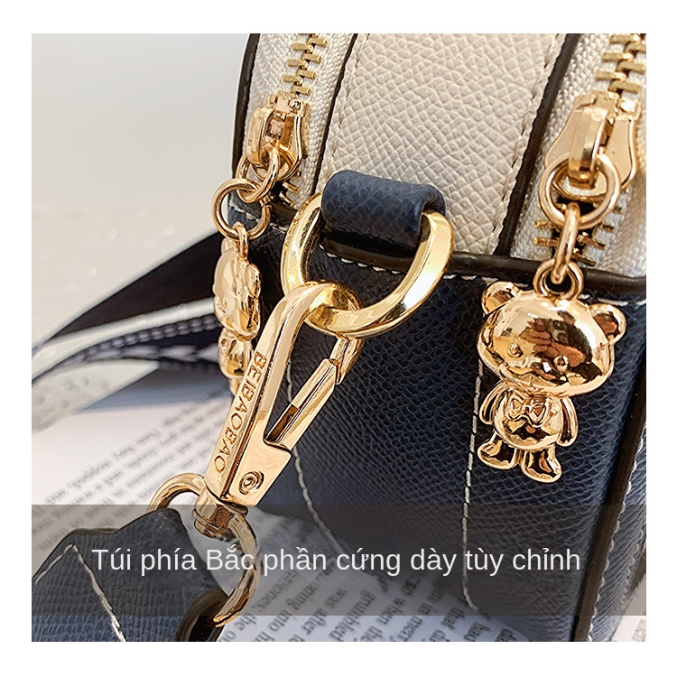 Túi đeo chéo Bill Bear Túi nữ Túi vai đa năng Kính dễ thương Bag Túi đơn giản beibaobao gấu